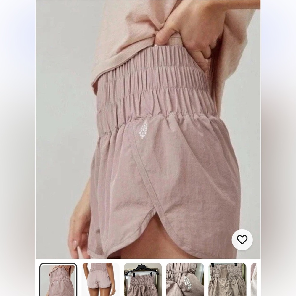 Free People Movement High Waist THE WAY HOME Short Women's  XS Mauve Rose Pink